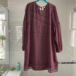 NWT Anthropologie Dolan Mauve Dress